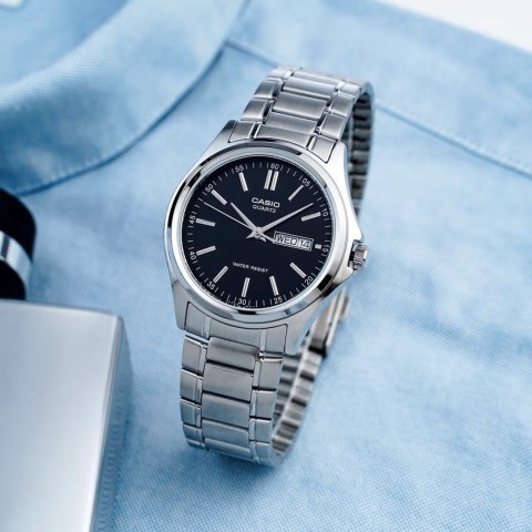 KLASYCZNY ZEGAREK MĘSKI CASIO MTP-1239D-1A - MULTIDATA + BOX KLASYCZNY ZEGAREK MĘSKI CASIO MTP-1239D-1A - MULTIDATA + BOX