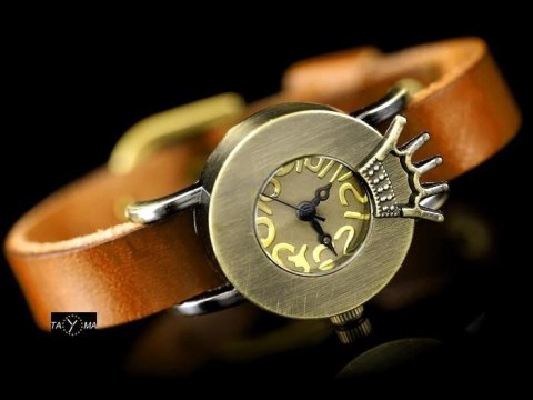 ZEGAREK DAMSKI TAYMA - RETRO PUNK 28 - camel (zx585e) ZEGAREK DAMSKI TAYMA - RETRO PUNK 28 - camel (zx585e)