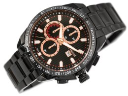 ZEGAREK MĘSKI G. ROSSI - BLUES (zg094g) black/rose + BOX
