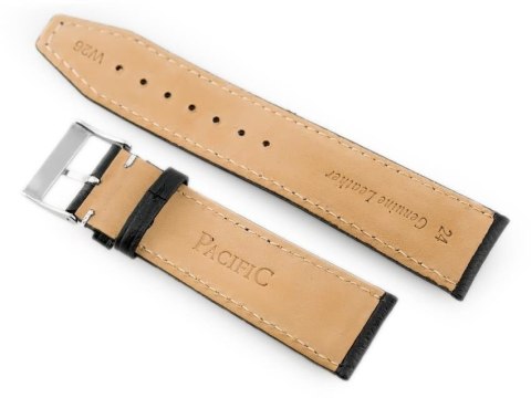 Pasek skórzany do zegarka W26 - PREMIUM - czarny/białe - 20mm Pasek skórzany do zegarka W26 - PREMIUM - czarny/białe - 20mm