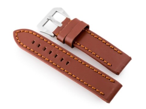 Pasek skórzany do zegarka W27 - PREMIUM - brązowy - 20mm Pasek skórzany do zegarka W27 - PREMIUM - brązowy - 20mm