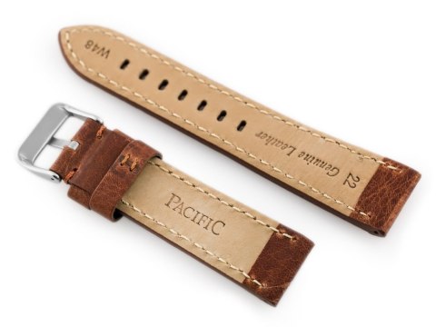 Pasek skórzany do zegarka W48 - PREMIUM - ciemnobrązowy I - 20mm Pasek skórzany do zegarka W48 - PREMIUM - ciemnobrązowy I - 20mm