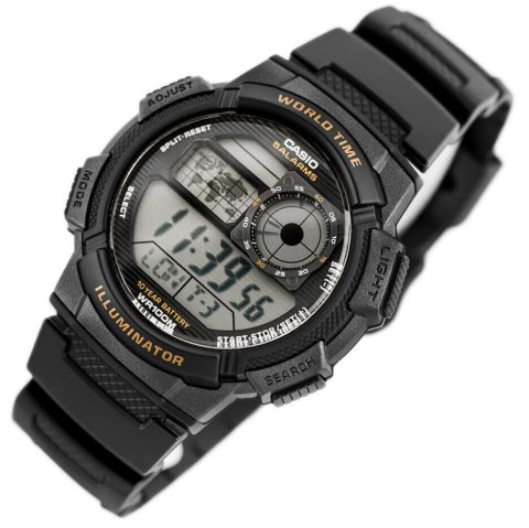 ZEGAREK MĘSKI CASIO AE-1000W-1AV - WORLD TIME + BOX ZEGAREK MĘSKI CASIO AE-1000W-1AV - WORLD TIME + BOX