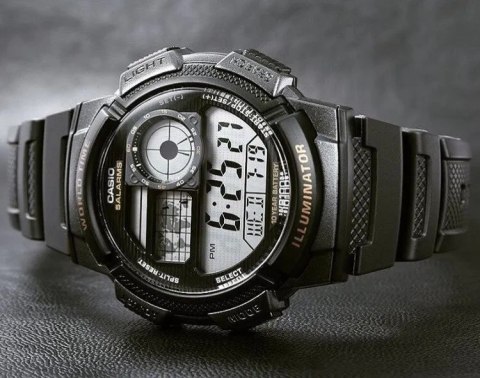 ZEGAREK MĘSKI CASIO AE-1000W-1AV - WORLD TIME + BOX ZEGAREK MĘSKI CASIO AE-1000W-1AV - WORLD TIME + BOX