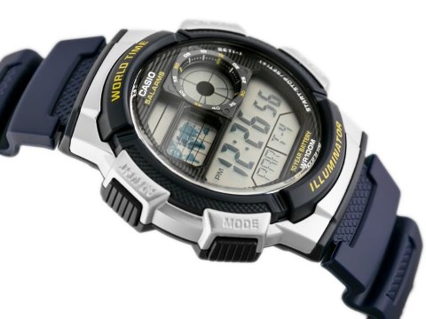 ZEGAREK MĘSKI CASIO AE-1000W 2AV (zd073e) - WORLD TIME + BOX ZEGAREK MĘSKI CASIO AE-1000W 2AV (zd073e) - WORLD TIME + BOX