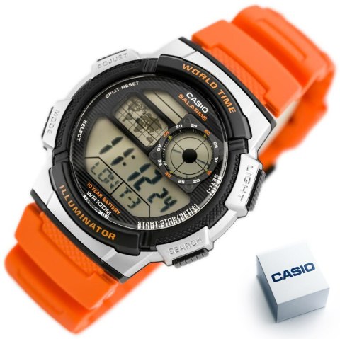 ZEGAREK MĘSKI CASIO AE-1000W 4BV (zd073d) - WORLD TIME + BOX ZEGAREK MĘSKI CASIO AE-1000W 4BV (zd073d) - WORLD TIME + BOX