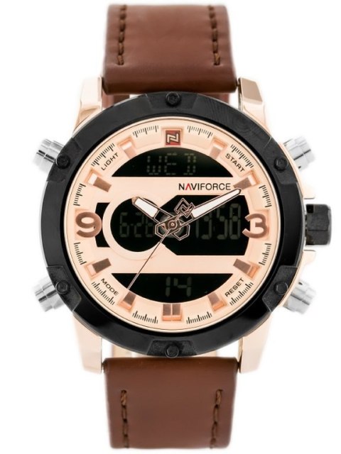 ZEGAREK MĘSKI NAVIFORCE - NF9097 (zn043e) - brown/rosegold ZEGAREK MĘSKI NAVIFORCE - NF9097 (zn043e) - brown/rosegold