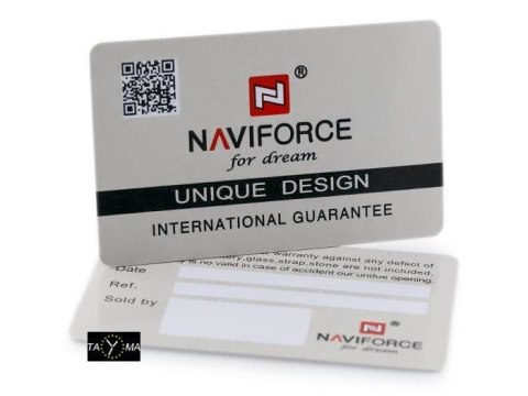 ZEGAREK MĘSKI NAVIFORCE - NF9098 (zn045a) - beige/black ZEGAREK MĘSKI NAVIFORCE - NF9098 (zn045a) - beige/black