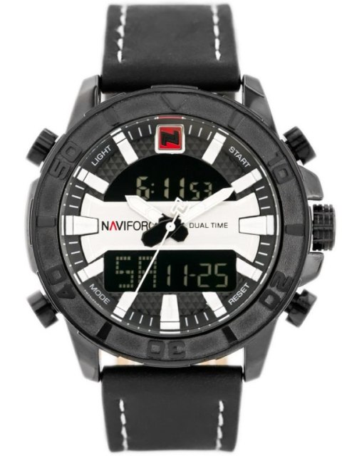 ZEGAREK MĘSKI NAVIFORCE - NF9114 (zn046a) - black/silver ZEGAREK MĘSKI NAVIFORCE - NF9114 (zn046a) - black/silver