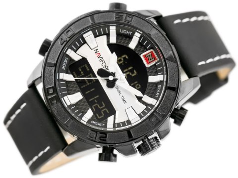 ZEGAREK MĘSKI NAVIFORCE - NF9114 (zn046a) - black/silver ZEGAREK MĘSKI NAVIFORCE - NF9114 (zn046a) - black/silver
