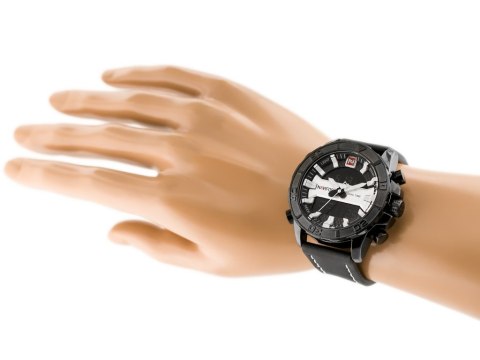 ZEGAREK MĘSKI NAVIFORCE - NF9114 (zn046a) - black/silver ZEGAREK MĘSKI NAVIFORCE - NF9114 (zn046a) - black/silver