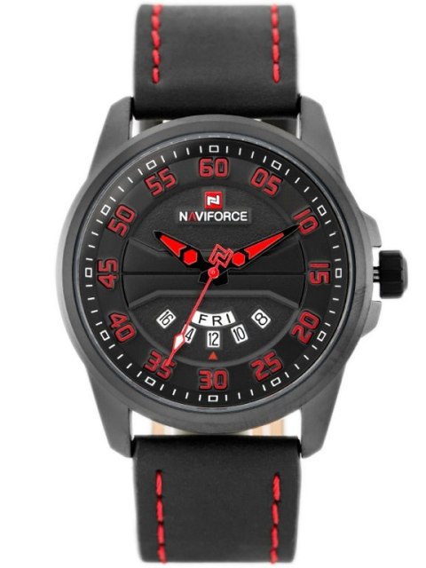 ZEGAREK MĘSKI NAVIFORCE - NF9124 (zn055e) + BOX - black/red ZEGAREK MĘSKI NAVIFORCE - NF9124 (zn055e) + BOX - black/red
