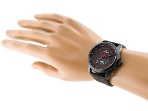 ZEGAREK MĘSKI NAVIFORCE - NF9124 (zn055e) + BOX - black/red ZEGAREK MĘSKI NAVIFORCE - NF9124 (zn055e) + BOX - black/red