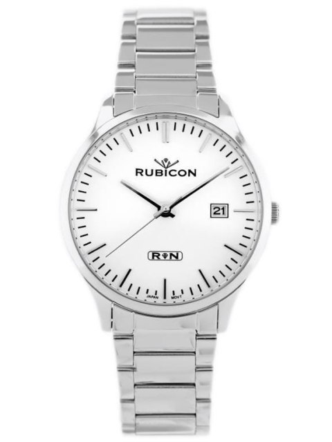 ZEGAREK MĘSKI RUBICON RNDD60 (zr078a) - stalowy ZEGAREK MĘSKI RUBICON RNDD60 (zr078a) - stalowy
