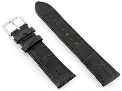 Pasek skórzany do zegarka W41 - czarny - 22mm Pasek skórzany do zegarka W41 - czarny - 22mm