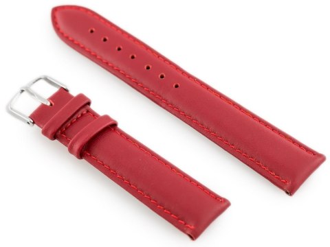 Pasek skórzany do zegarka W83 - czerwony - 22mm Pasek skórzany do zegarka W83 - czerwony - 22mm
