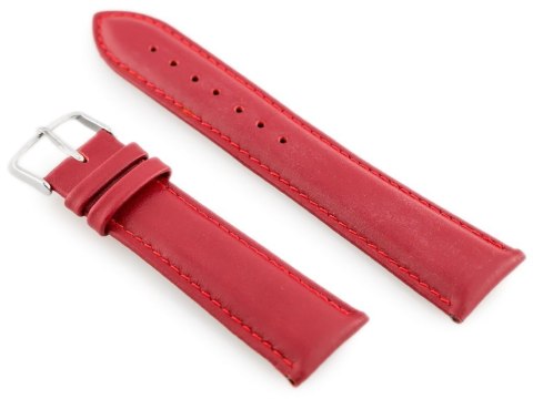 Pasek skórzany do zegarka W83 - czerwony - 24mm Pasek skórzany do zegarka W83 - czerwony - 24mm