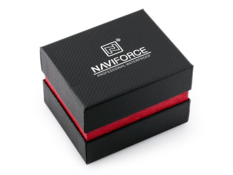 Prezentowe pudełko na zegarek - Naviforce - czarno-czerwone Prezentowe pudełko na zegarek - Naviforce - czarno-czerwone