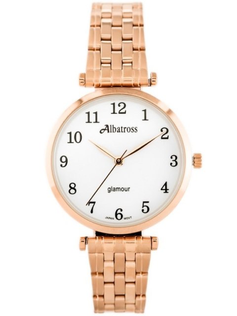 ZEGAREK DAMSKI ALBATROSS Glamour ABBB97 (za537c) rose gold/white ZEGAREK DAMSKI ALBATROSS Glamour ABBB97 (za537c) rose gold/white
