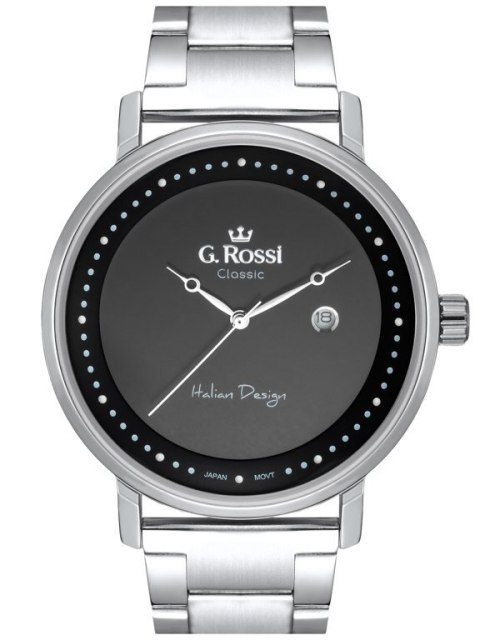 ZEGAREK G. ROSSI - C6182B-1C1 (zg256a) s./black + BOX ZEGAREK G. ROSSI - C6182B-1C1 (zg256a) s./black + BOX
