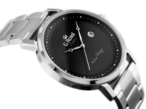 ZEGAREK G. ROSSI - C6182B-1C1 (zg256a) s./black + BOX ZEGAREK G. ROSSI - C6182B-1C1 (zg256a) s./black + BOX