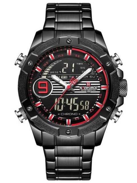 ZEGAREK MĘSKI NAVIFORCE - NF9146S (zn089b) - black/red + BOX ZEGAREK MĘSKI NAVIFORCE - NF9146S (zn089b) - black/red + BOX