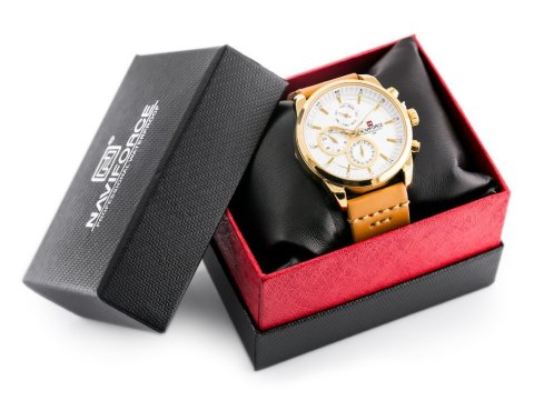 ZEGAREK MĘSKI NAVIFORCE - NF9148 (zn085b) gold + BOX ZEGAREK MĘSKI NAVIFORCE - NF9148 (zn085b) gold + BOX