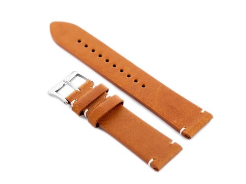 Pasek skórzany do zegarka W118 - camel - 22mm Pasek skórzany do zegarka W118 - camel - 22mm