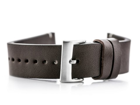Pasek skórzany do zegarka W118 - ciemny brąz - 22mm Pasek skórzany do zegarka W118 - ciemny brąz - 22mm