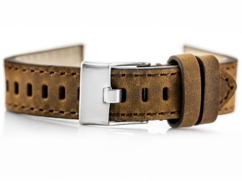 Pasek skórzany do zegarka W25 - brązowy - 24mm Pasek skórzany do zegarka W25 - brązowy - 24mm