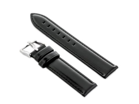 Pasek skórzany do zegarka W46 - czarny - 12mm Pasek skórzany do zegarka W46 - czarny - 12mm