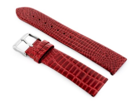 Pasek skórzany do zegarka W57 - czerwony - 22mm Pasek skórzany do zegarka W57 - czerwony - 22mm
