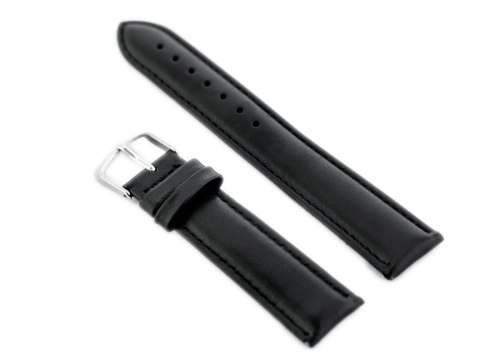 Pasek skórzany do zegarka W83L - czarny - 22mm Pasek skórzany do zegarka W83L - czarny - 22mm