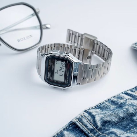 ZEGAREK MĘSKI CASIO A158WA-1D VINTAGE RETRO + BOX ZEGAREK MĘSKI CASIO A158WA-1D VINTAGE RETRO + BOX