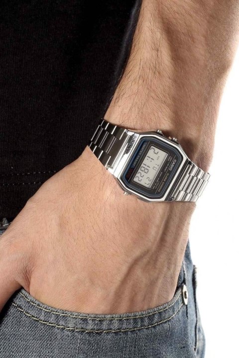 ZEGAREK MĘSKI CASIO A158WA-1D VINTAGE RETRO + BOX ZEGAREK MĘSKI CASIO A158WA-1D VINTAGE RETRO + BOX