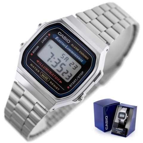 ZEGAREK UNISEX CASIO A168WA-1W - VINTAGE + BOX ZEGAREK UNISEX CASIO A168WA-1W - VINTAGE + BOX