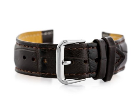 Pasek skórzany do zegarka W102L ciemny brąz - 18mm Pasek skórzany do zegarka W102L ciemny brąz - 18mm