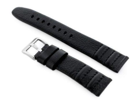 Pasek skórzany do zegarka W69 czarny - 24mm Pasek skórzany do zegarka W69 czarny - 24mm