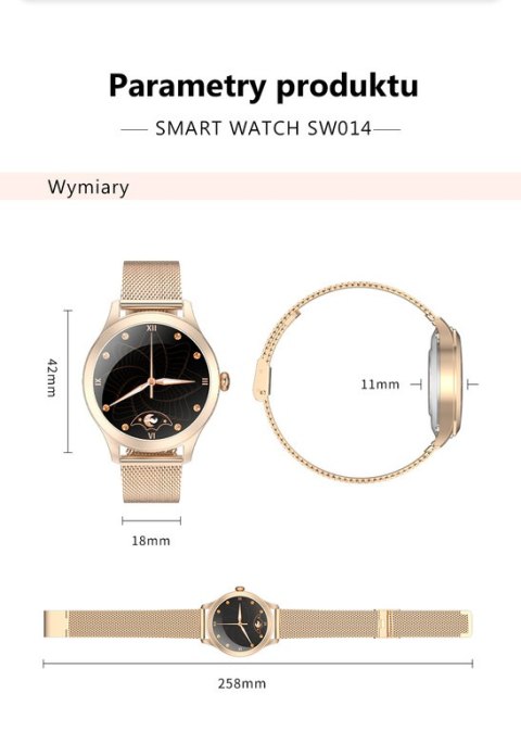 SMARTWATCH DAMSKI G. Rossi SW014-2 rosegold (sg009b) SMARTWATCH DAMSKI G. Rossi SW014-2 rosegold (sg009b)