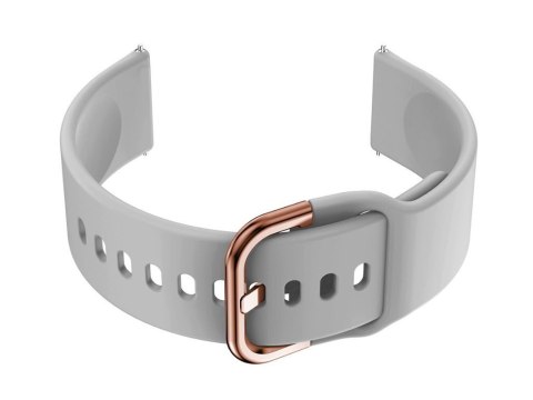 Pasek gumowy do smartwatch U01 - szary/rosegold - 18mm Pasek gumowy do smartwatch U01 - szary/rosegold - 18mm