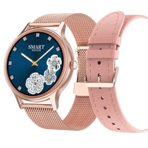 SMARTWATCH DAMSKI PACIFIC 18-1 - BRANSOLETA + PASEK: Rosegold / Różowy (sy015a) SMARTWATCH DAMSKI PACIFIC 18-1 - BRANSOLETA + PASEK: Rosegold / Różowy (sy015a)