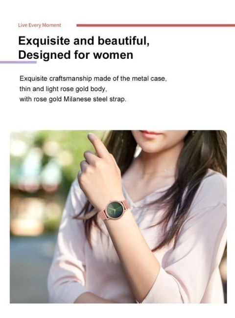 SMARTWATCH DAMSKI PACIFIC 18-2 - BRANSOLETA + PASEK: Rosegold / Biały (sy015b) SMARTWATCH DAMSKI PACIFIC 18-2 - BRANSOLETA + PASEK: Rosegold / Biały (sy015b)