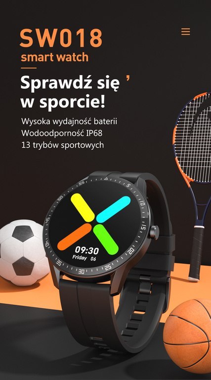 SMARTWATCH MĘSKI G. Rossi SW018-5 black/blue (sg012e) WŁASNE TARCZE SMARTWATCH MĘSKI G. Rossi SW018-5 black/blue (sg012e) WŁASNE TARCZE