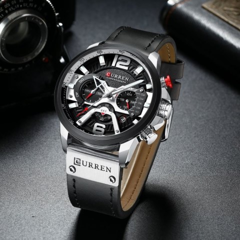ZEGAREK MĘSKI CURREN 8329 (zc027a) - CHRONOGRAF + BOX ZEGAREK MĘSKI CURREN 8329 (zc027a) - CHRONOGRAF + BOX