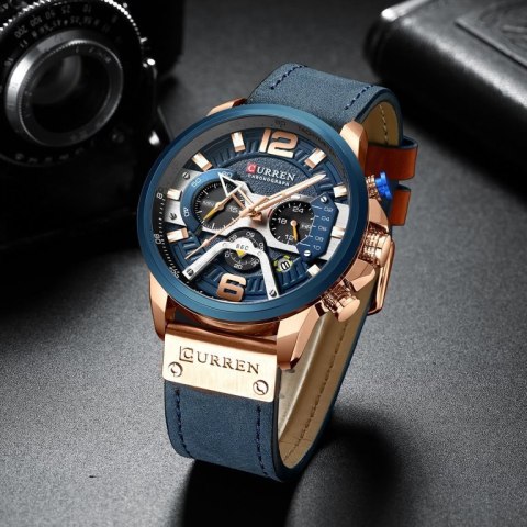 ZEGAREK MĘSKI CURREN 8329 (zc027e) - CHRONOGRAF + BOX ZEGAREK MĘSKI CURREN 8329 (zc027e) - CHRONOGRAF + BOX