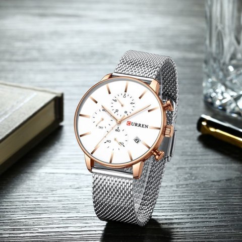 ZEGAREK MĘSKI CURREN 8339 (zc015b) - CHRONOGRAF ZEGAREK MĘSKI CURREN 8339 (zc015b) - CHRONOGRAF