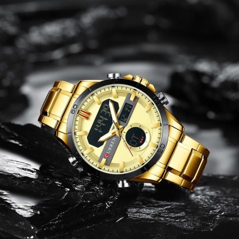 ZEGAREK MĘSKI CURREN 8384 (zc023b) -DUAL TIME +BOX ZEGAREK MĘSKI CURREN 8384 (zc023b) -DUAL TIME +BOX