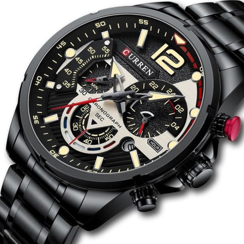 ZEGAREK MĘSKI CURREN 8395 (zc019b) - CHRONOGRAF ZEGAREK MĘSKI CURREN 8395 (zc019b) - CHRONOGRAF