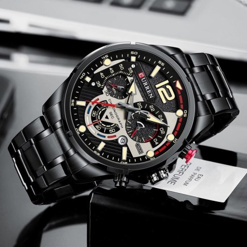 ZEGAREK MĘSKI CURREN 8395 (zc019b) - CHRONOGRAF ZEGAREK MĘSKI CURREN 8395 (zc019b) - CHRONOGRAF