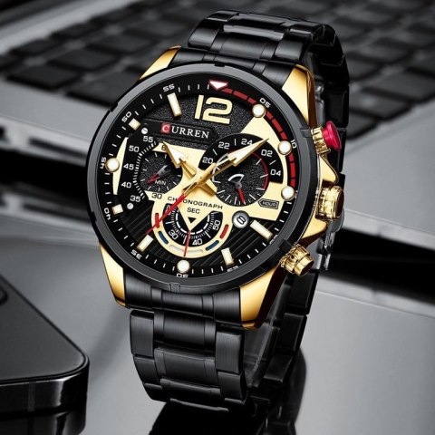 ZEGAREK MĘSKI CURREN 8395 (zc019d) - CHRONOGRAF ZEGAREK MĘSKI CURREN 8395 (zc019d) - CHRONOGRAF